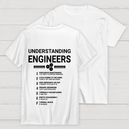Understanding Engineers Front And Back Printing Geek T-Shirt