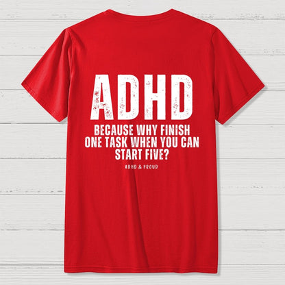 ADHD  Back Printing Geek T-Shirt