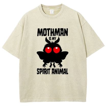 Mothman Is My Spirit Animal Dark Vintage Distressed T-shirt