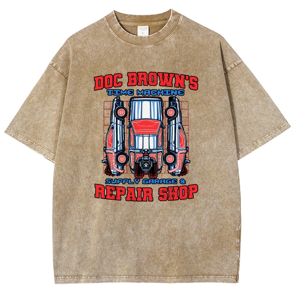 Time Machine Repair Shop Vintage Distressed T-shirt