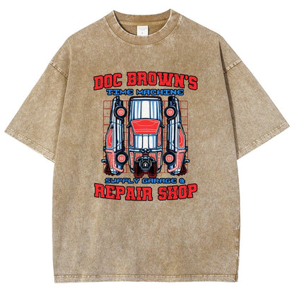Time Machine Repair Shop Vintage Distressed T-shirt