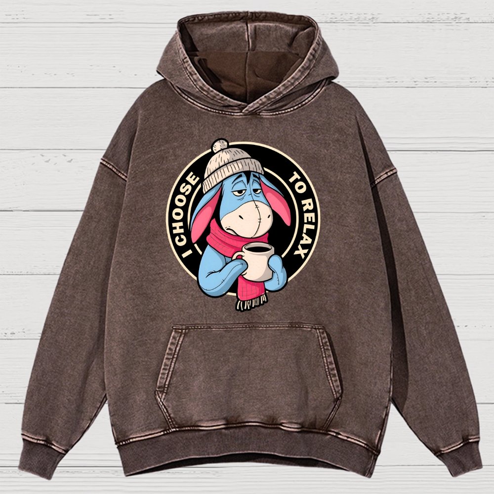 I Chose To Relax Vintage Distressed Hoodie