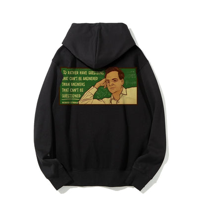Feynman Science Printed Back Cotton Hoodie