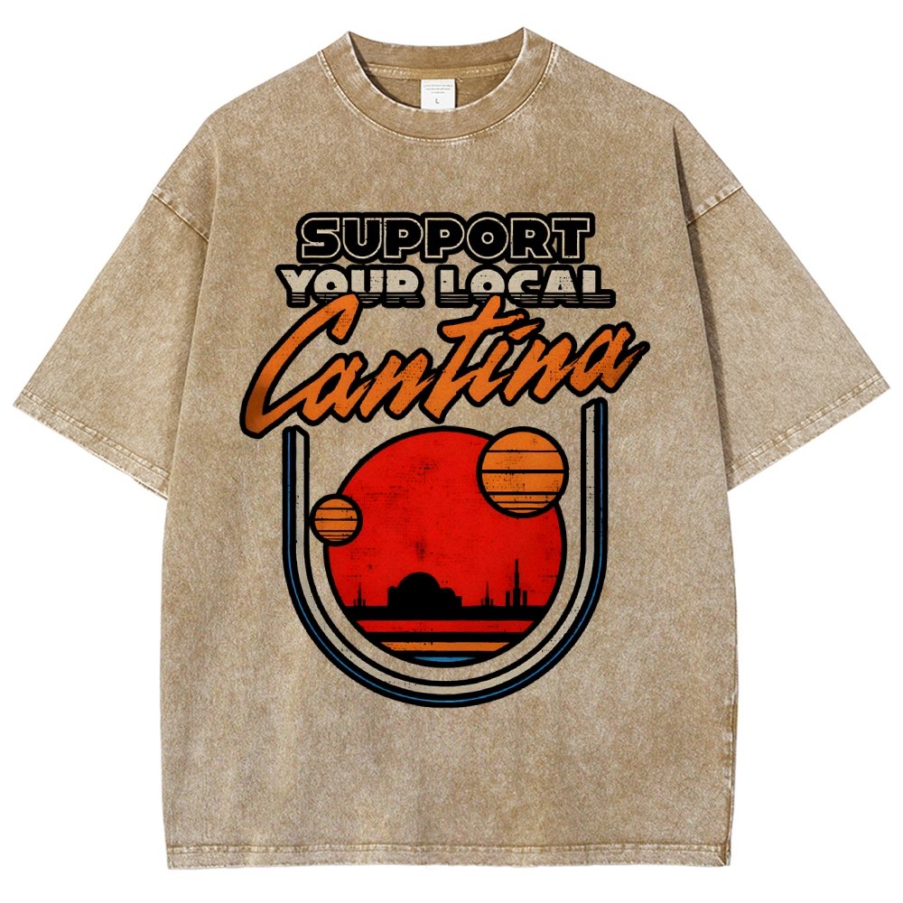 Support Your Local Hangout Vintage Distressed T-shirt