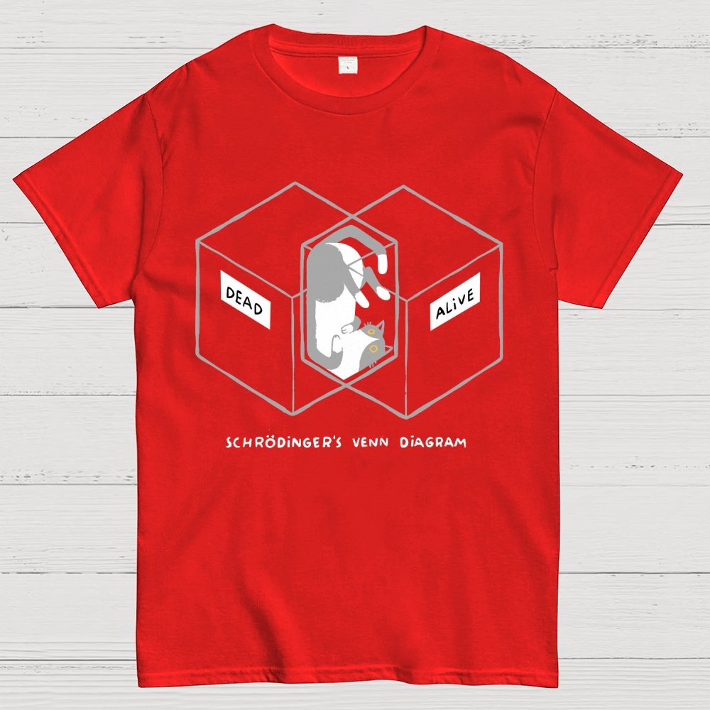 Schrodingers Venn Diagram Geek T-Shirt