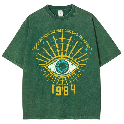 1984 George Orwell Control The Future Vintage Distressed T-shirt