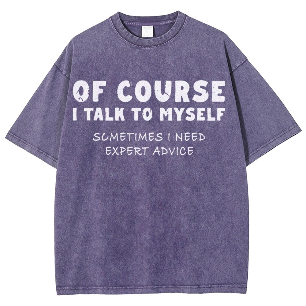 Talk To Myself Vintage Distressed T-shirt