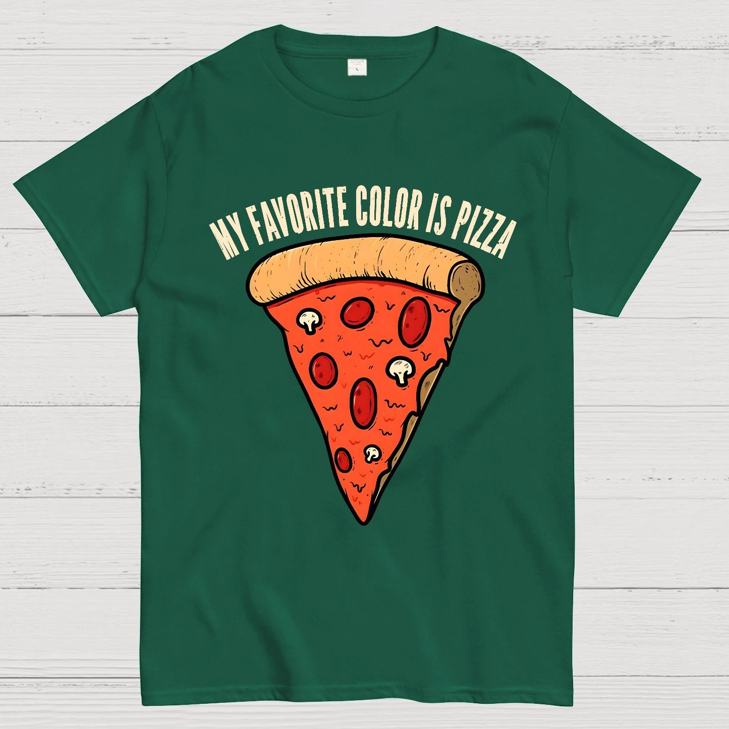 My Favorite Color is Pizza Funny Geek T-Shirt