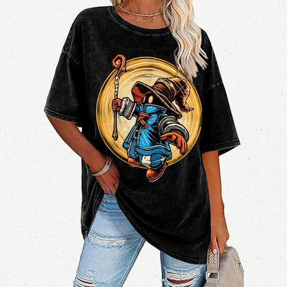 The Black Mage Vintage Distressed T-shirt