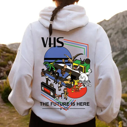 The Future Is Here Printed Back Unisex Cotton Hoodie