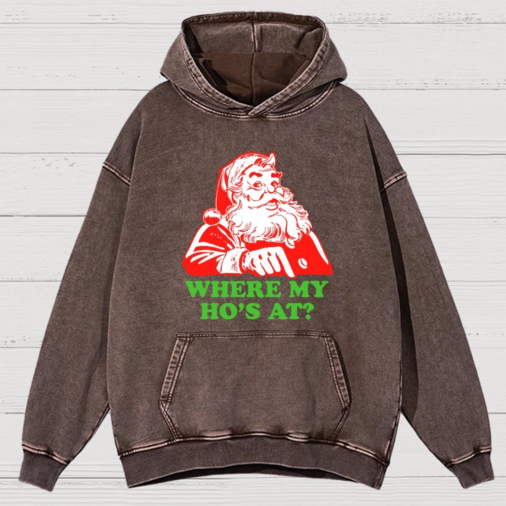 Ho Ho Ho Christmas Vintage Distressed Hoodie