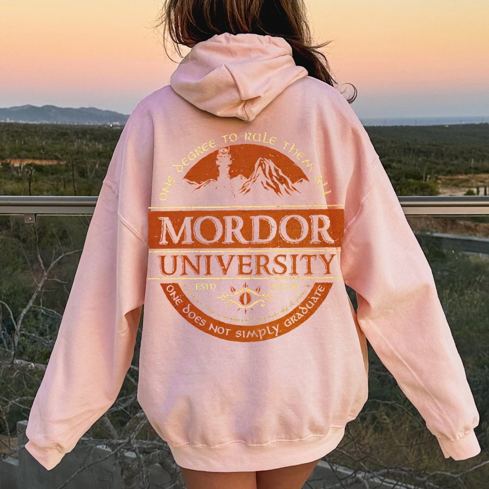 Graduation Is Not An Easy Thing Printed Back Cotton Hoodie