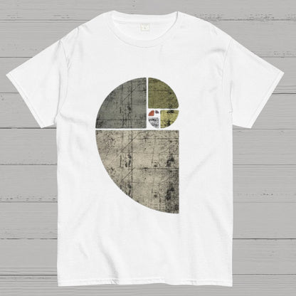 Distressed Fibonacci Spiral Geek Graphic T-Shirt