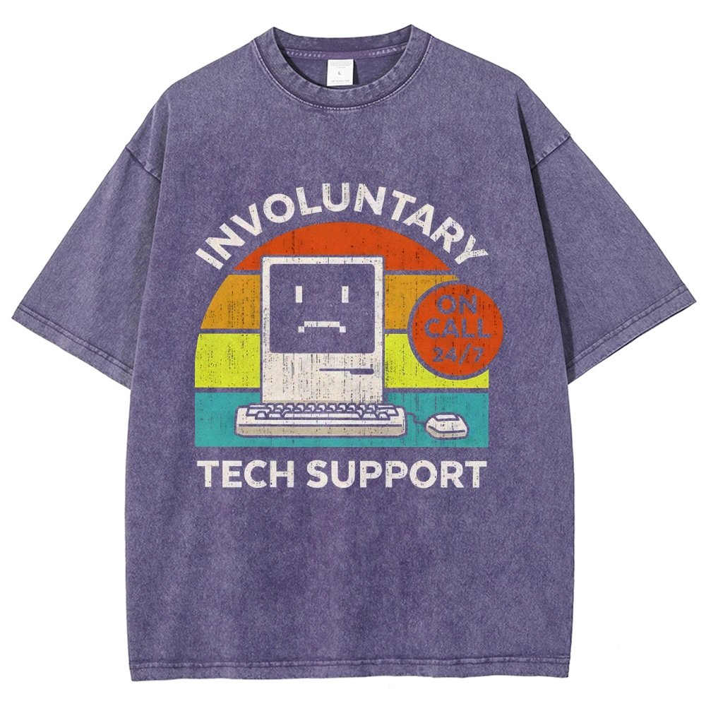 Involuntary Tech Support On Call All the time Vintage Distressed T-shirt