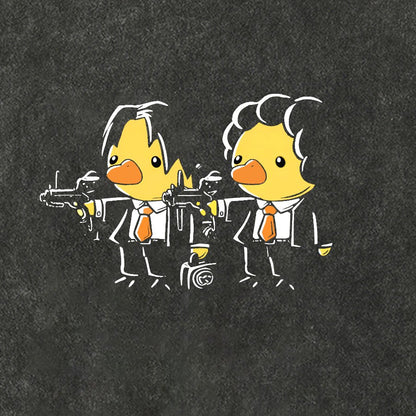 Duck Fiction Geeky Vintage Distressed T-shirt
