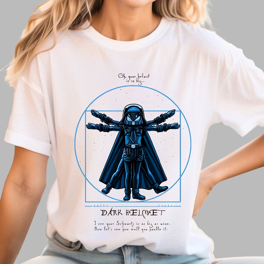 Vitruvian Helmet Geek T-Shirt