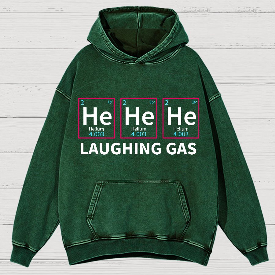 Laughing Gas Periodic Table of Elements Vintage Distressed Hoodie