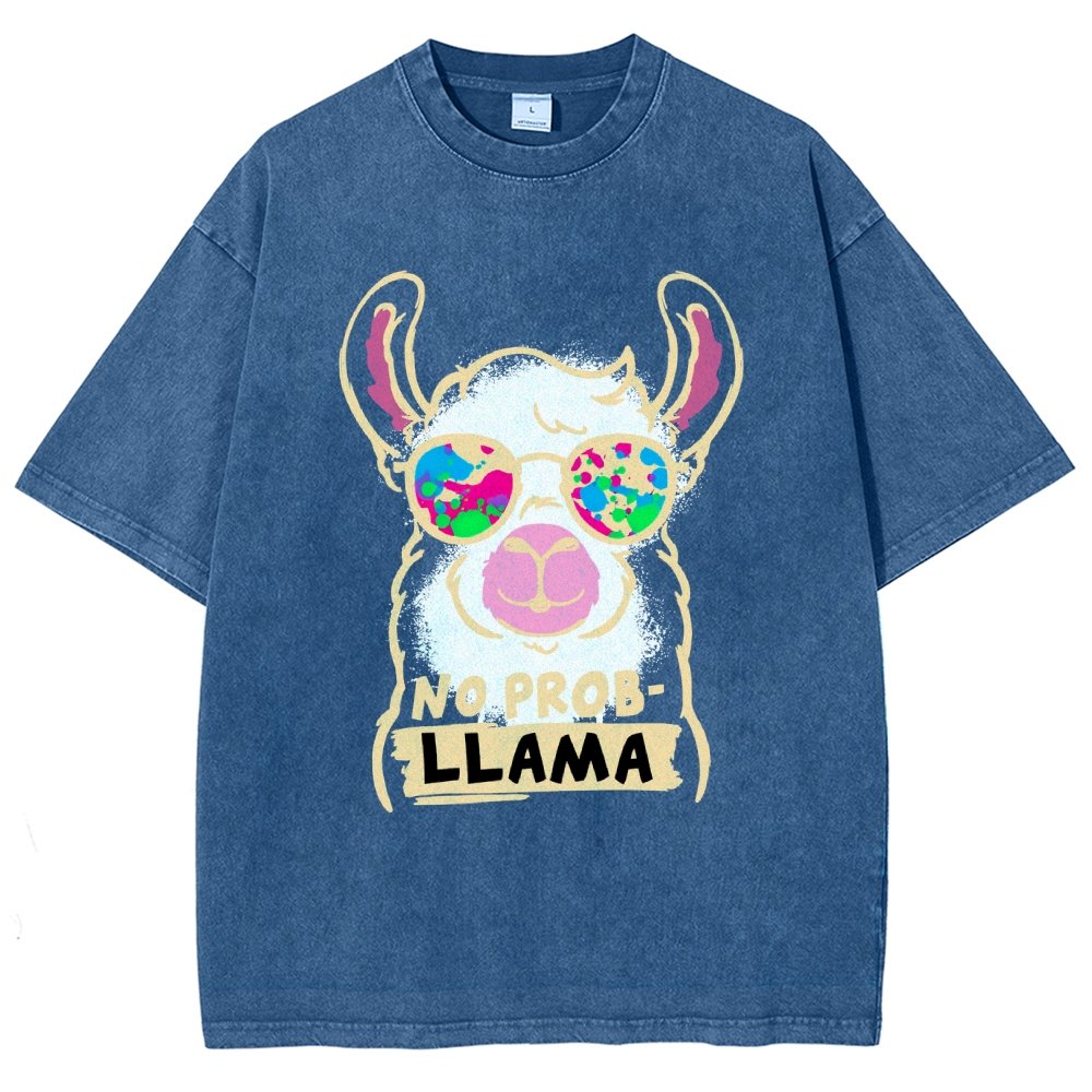 No probllama Vintage Distressed T-shirt