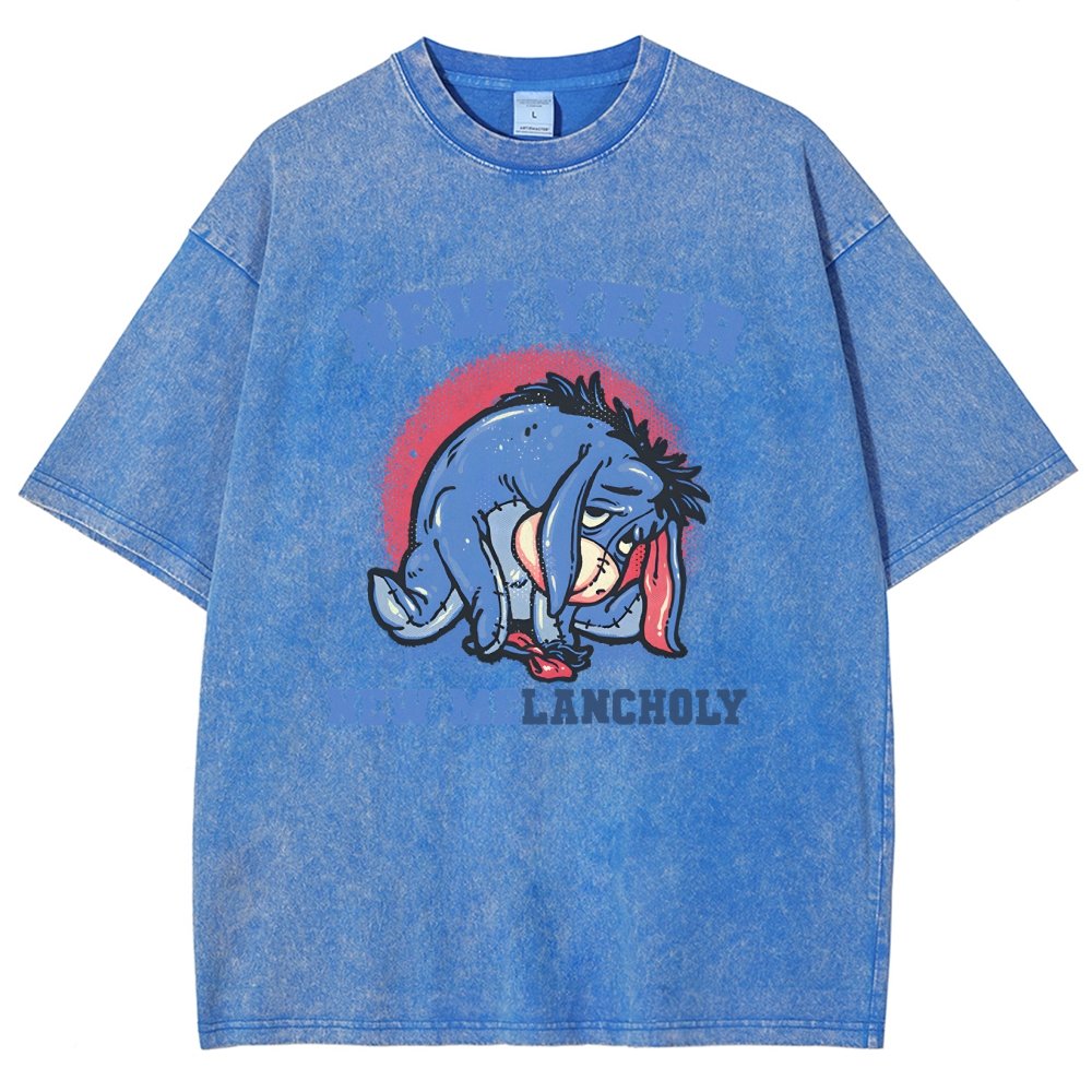New Year New Melancholy Vintage Distressed T-shirt