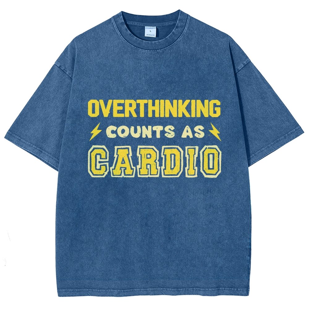 Overthinking Counts As Cardio Vintage Distressed T-shirt