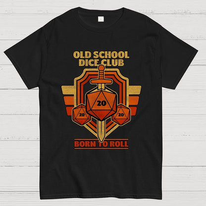 RPG Vintage Sword Shield Geek T-Shirt