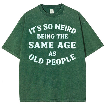 Same Age As Old People Vintage Distressed T-shirt