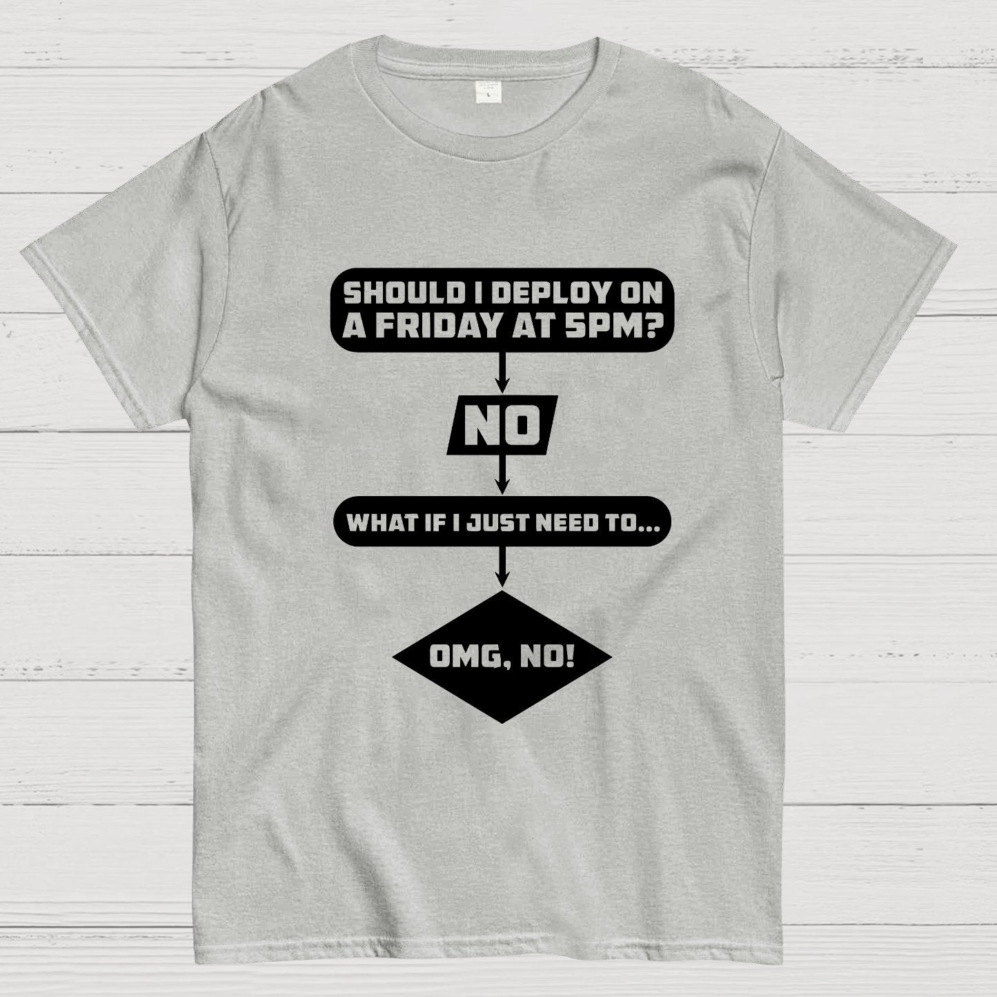 Deploy on Friday? Geeky T-Shirt