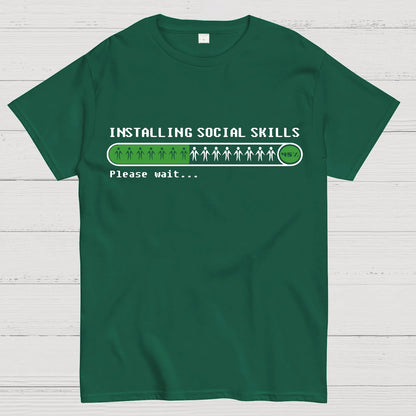 Funny Installing social skills Geek T-Shirt