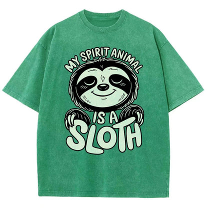 My Spirit Animal is a Sloth Vintage Distressed T-shirt