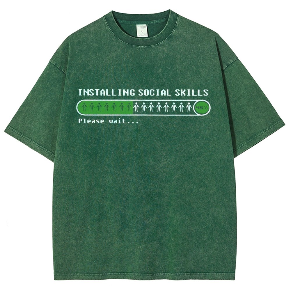 Funny Installing social skills Vintage Distressed T-shirt
