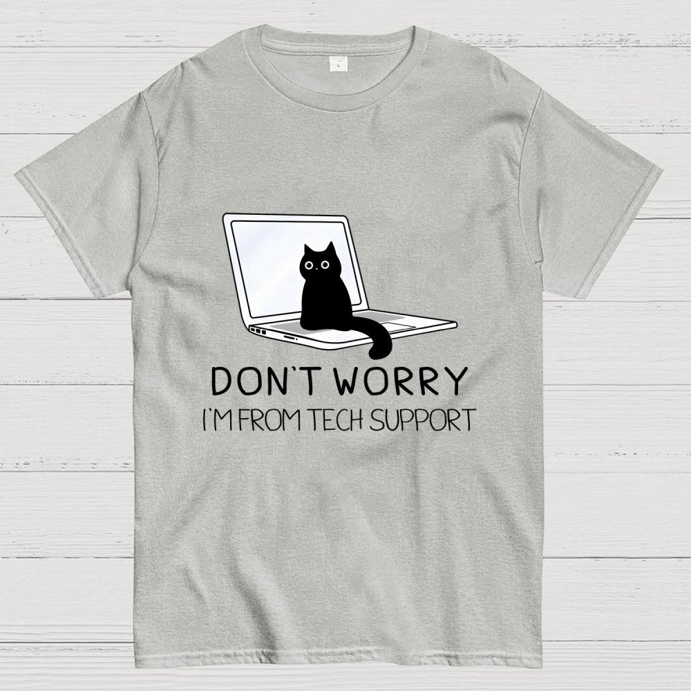 Funny Cat Tech Support Geek T-Shirt