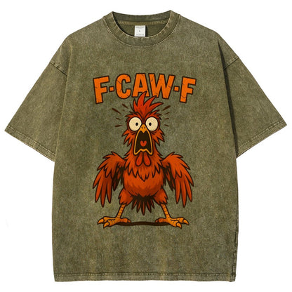 F-CAW-F  Angry Chicken Vintage Distressed T-shirt
