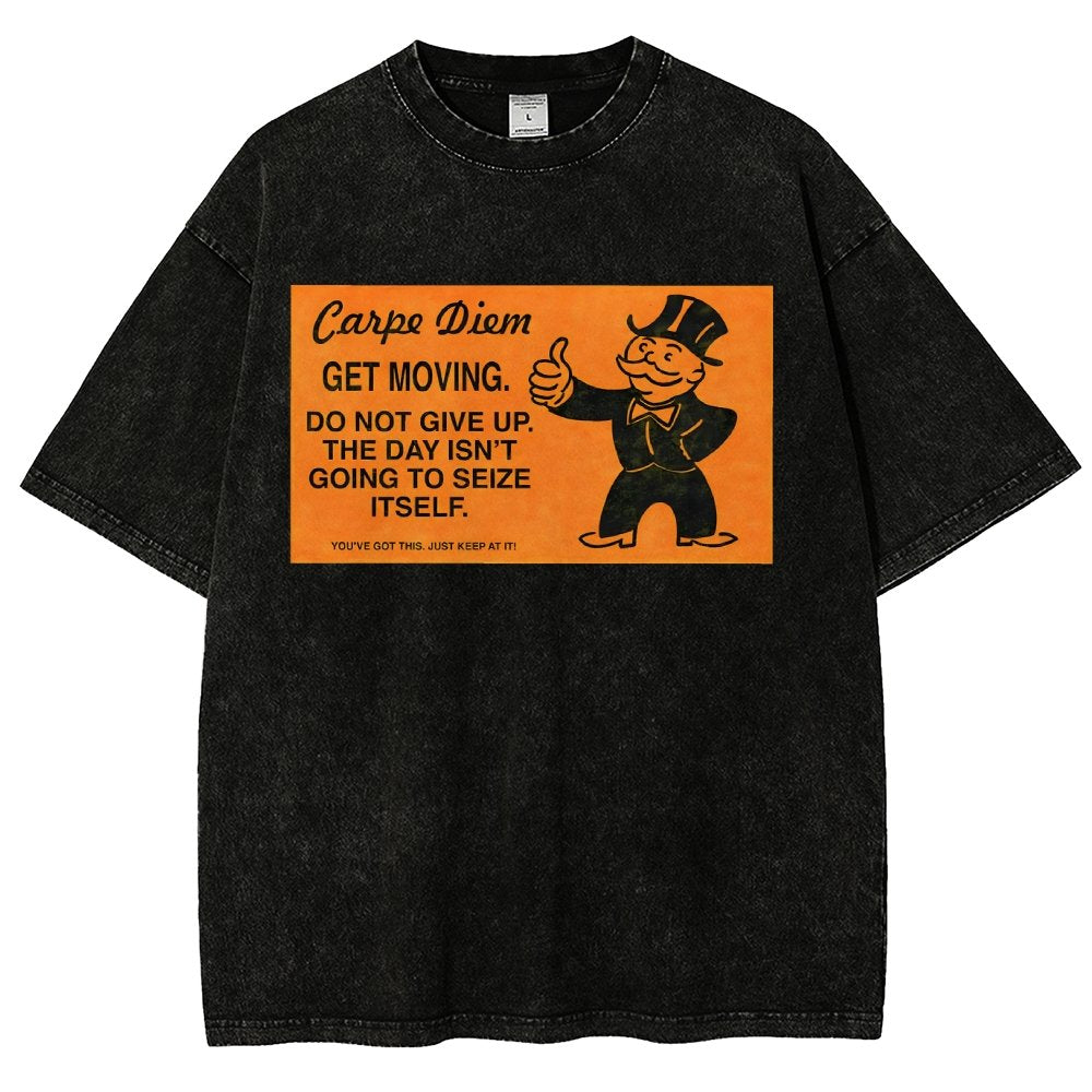 Carpe Diem Card Vintage Distressed T-shirt