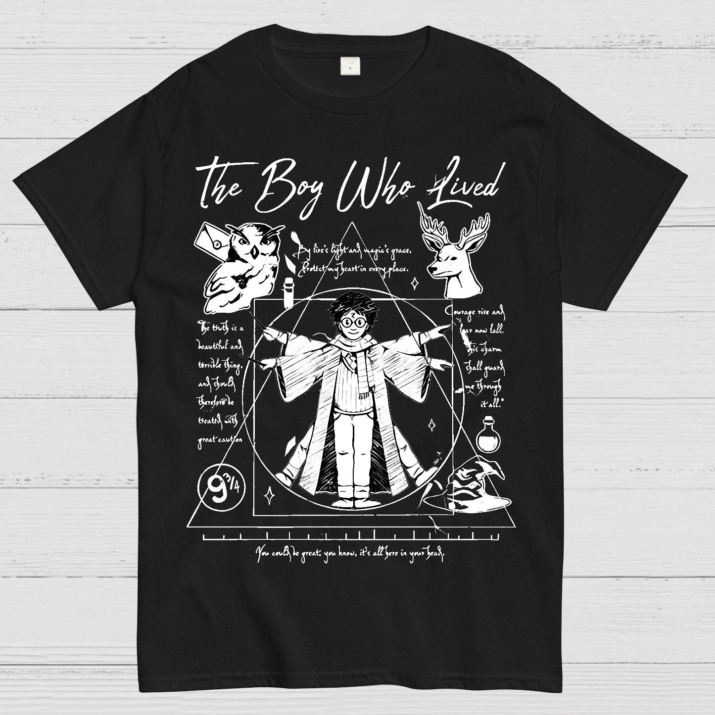 Vitruvian Wizard Geek T-Shirt