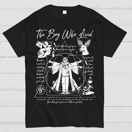 Vitruvian Wizard Geek T-Shirt