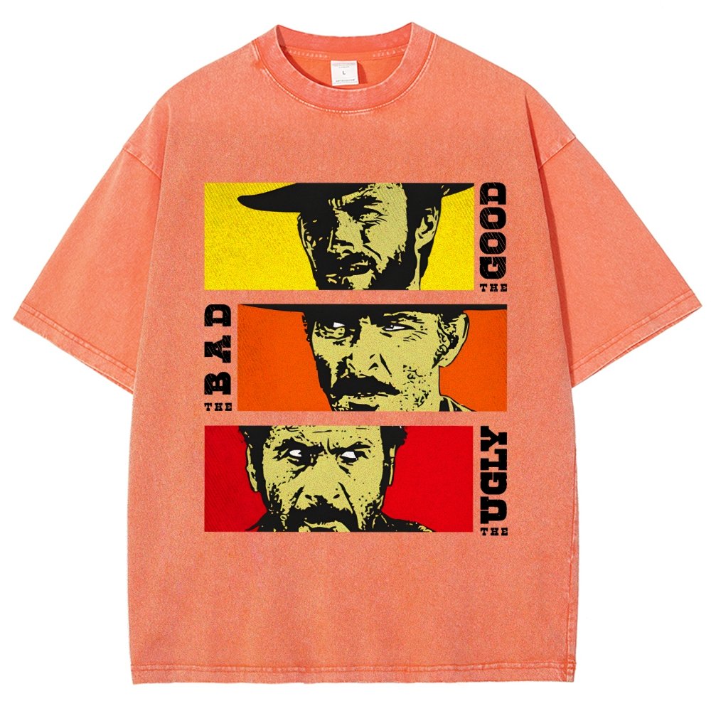 The Good The Bad The Ugly Cat   Vintage Distressed T-shirt