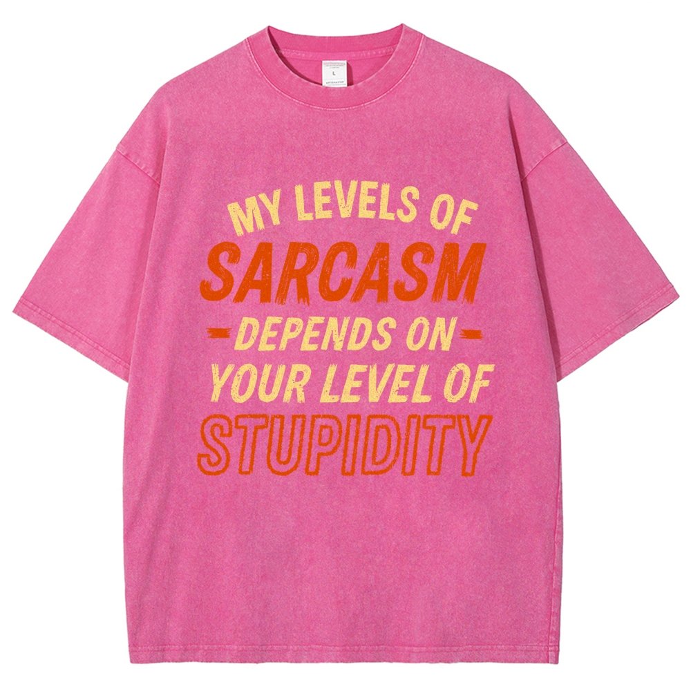 My Level of Sarcasm Depends Vintage Distressed T-shirt