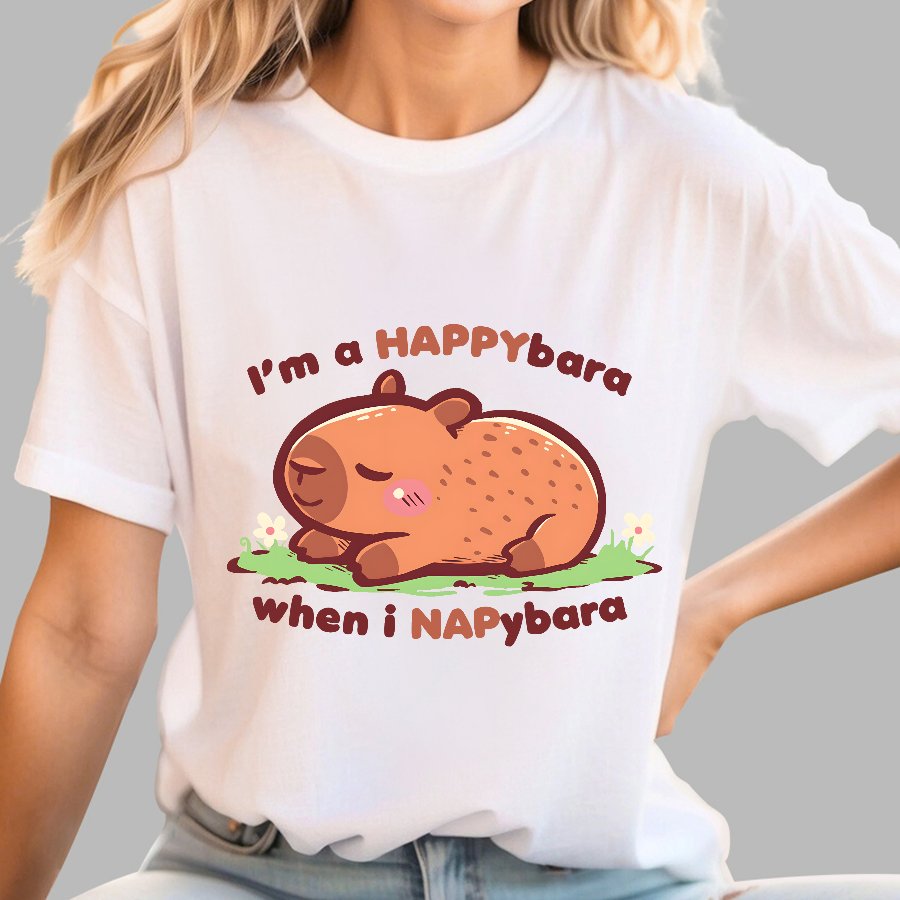 Happybara when I Napybara Geek T-Shirt