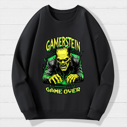 Gamerstein Game Over Funny Halloween Geek Cotton Sweatshirt