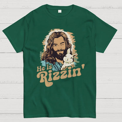 He Is Rizzin' Easter Geek T-Shirt