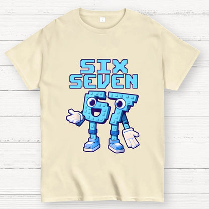 Six Seven Ice Cream Drip 67 Meme Gen Alpha Slang Geek T-Shirt