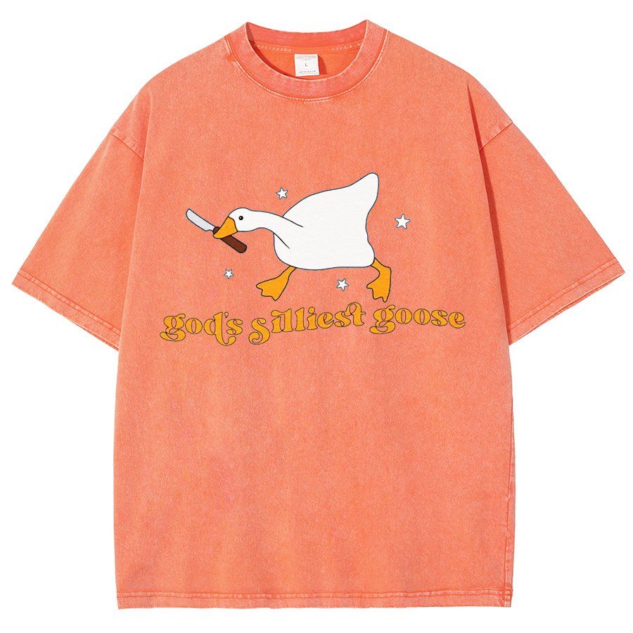 Goose Shirt God's Silliest Goose - Funny Vintage Distressed T-shirt
