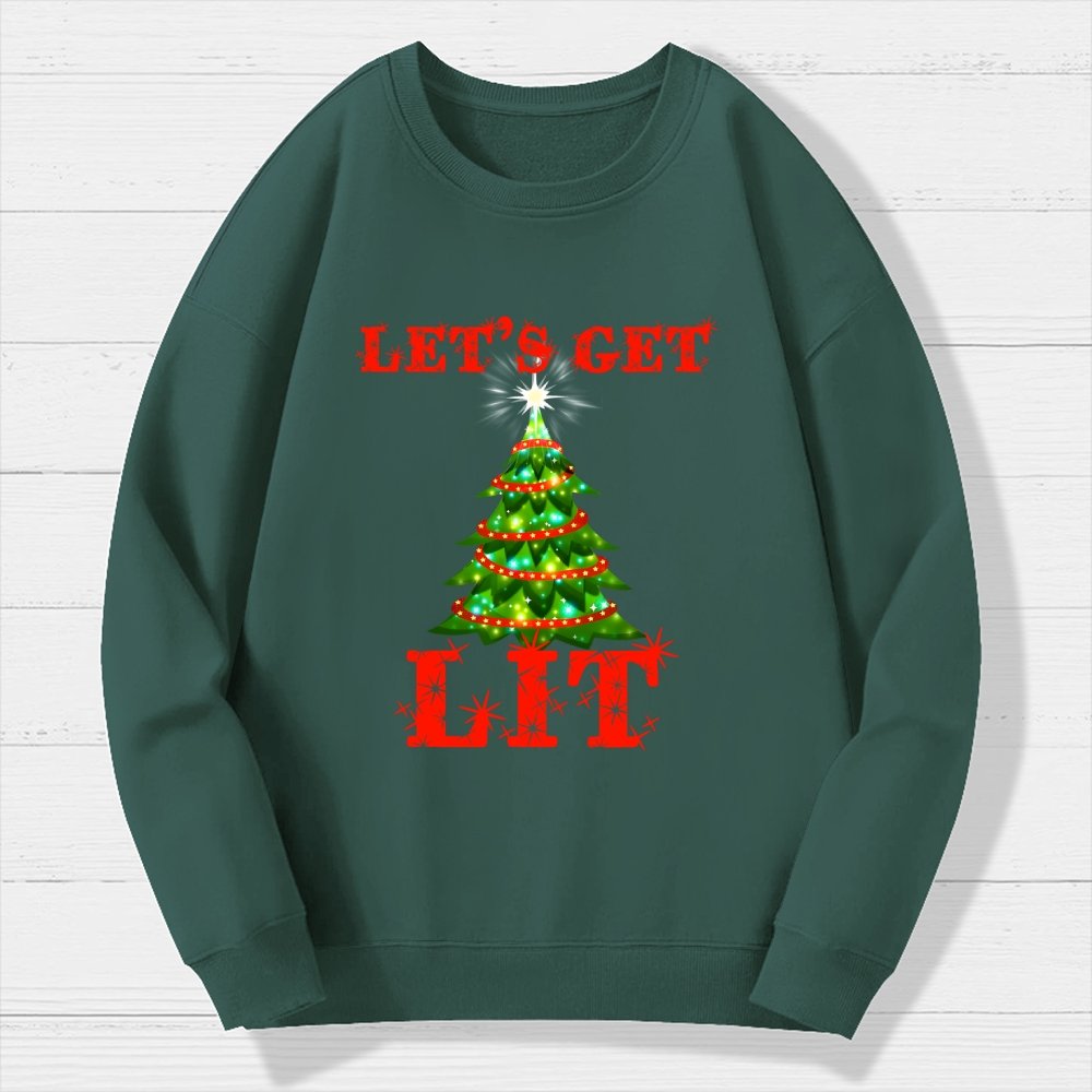 Let's Get Lit Geek Cotton Sweatshirt