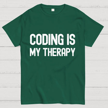 Coding Is My Therapy Geeky T-Shirt