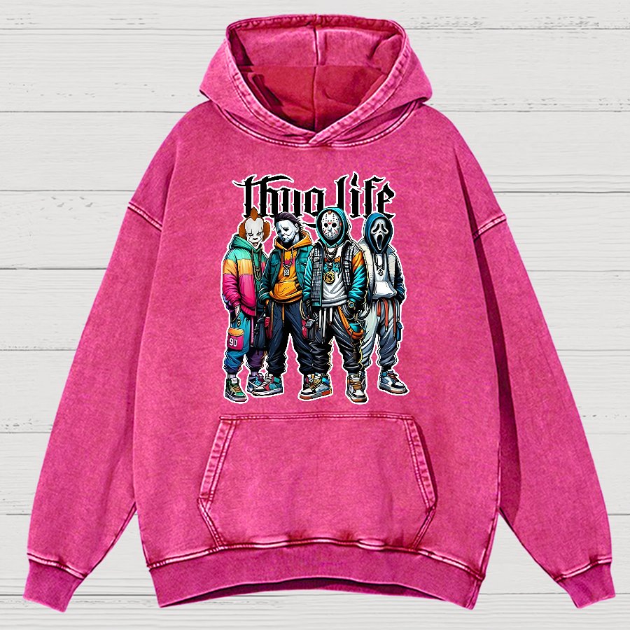 Horror Character Halloween Vintage Distressed Hoodie