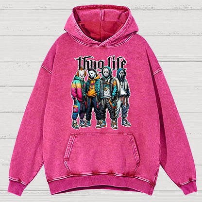 Horror Character Halloween Vintage Distressed Hoodie