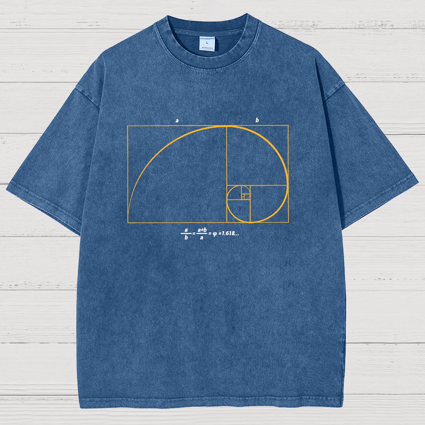 Fibonacci Shirt ∙ Math Art ∙ Science Engineer Vintage Distressed T-shirt