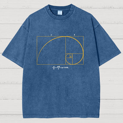 Fibonacci Shirt ∙ Math Art ∙ Science Engineer Vintage Distressed T-shirt