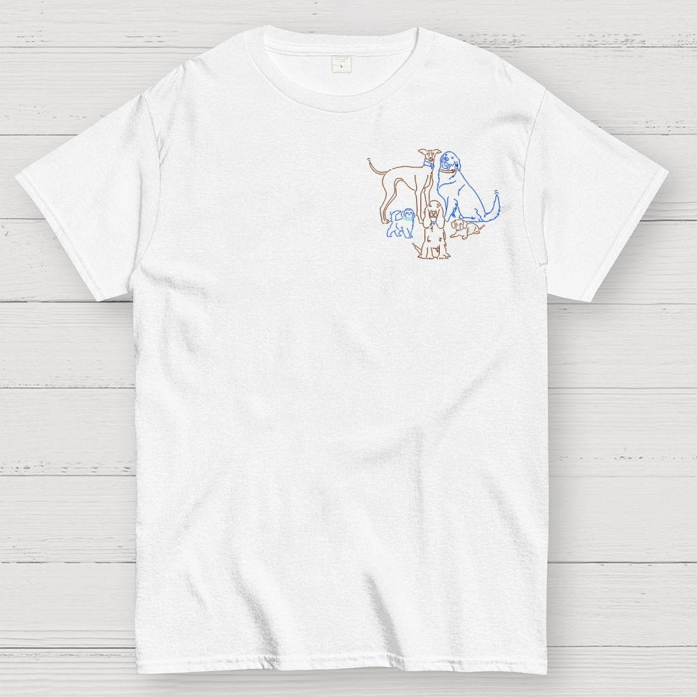 I Like Dogs More Than People Front And Back Printing Geek T-Shirt
