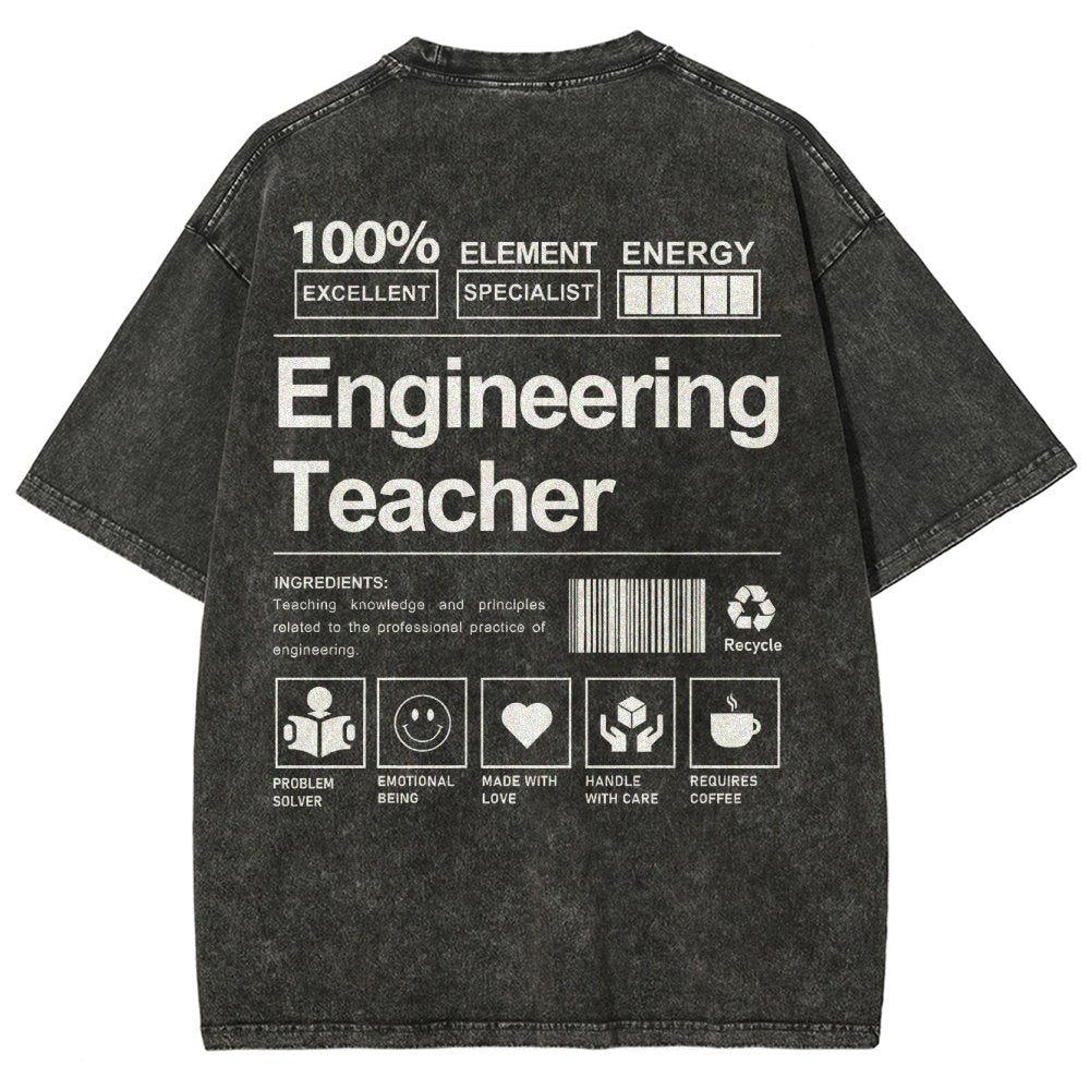 Engineering Teacher Unisex Washed T-Shirt